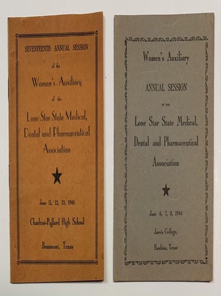 Item #12633 [Two Programs for Annual Sessions of the Woman’s Auxiliary of the Lone Star State...