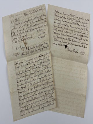 Item #12667 [Manuscript Document Detailing the Purchase of the Buildings on the Former...