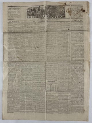 Item #12696 The Liberator. Vol. XVII. No. 40. African Americana, William Lloyd Garrison, ed.,...