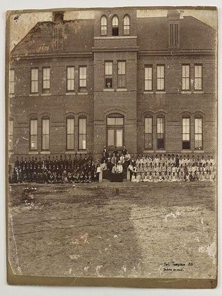Item #12734 [Large-Format Albumen Photograph Featuring the Students and Teachers at the "Fort...