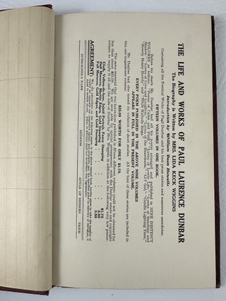 The Life & Works of Paul Laurence Dunbar...Agents Wanted.