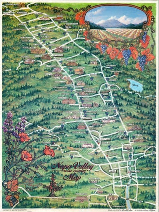 Item #12906 Napa Valley Wine Country Map. Travel Guide of 153 Wineries for Tasting and Tours....