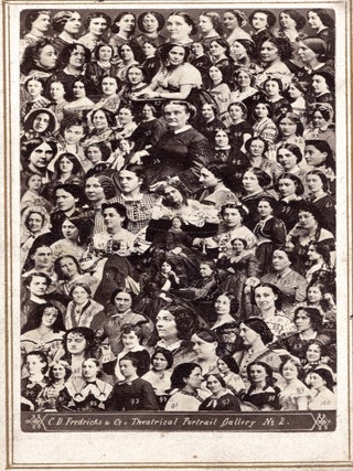Item #12946 [Cartes-de-Visite Photographic Collage Picturing a Hundred Women of the 19th-Century...