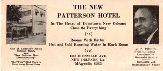 Item #12990 The New Patterson Hotel...One of America's Finest Colored Hotels... [caption...