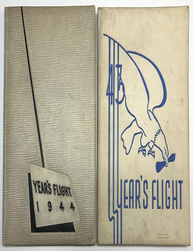 Item #13119 [Pair of YEAR'S FLIGHT Yearbooks from Butte High School, Gila River Internment Camp, Both Owned by and Inscribed to Student Ben Mura]. Japanese American Internment, Arizona.