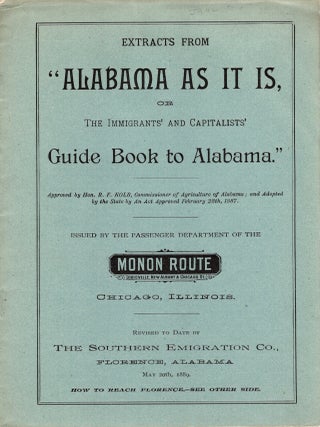 Item #13184 Extracts from "Alabama As It Is, or, The Immigrants' and Capitalists'...
