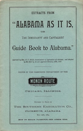 Item #13184 Extracts from "Alabama As It Is, or, The Immigrants' and Capitalists'...