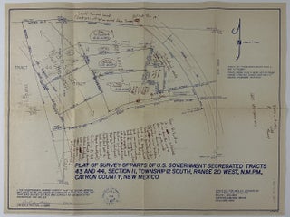 Item #13189 [Survey Plat Map of Part of Catron County, New Mexico with Manuscript Additions...