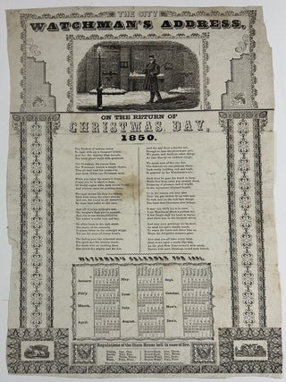 Item #13228 The City Watchman's Address, On the Return of Christmas Day, 1850 [caption...