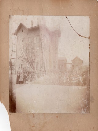 Item #13234 [Cabinet Card Photograph Picturing the Teachers and Students of Haven Home, a Noted...
