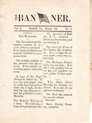 Item #13266 The Banner. Vol. 2, No. 4. Amateur Periodicals, V. P. Ellis, Virginia