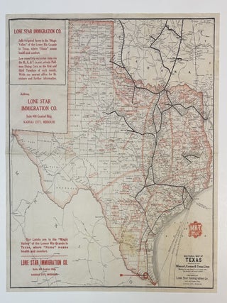 Sectional Map of Texas Traversed by the Missouri, Kansas, and Texas Lines Showing the Crops. Texas, Lone Star Immigration Company.