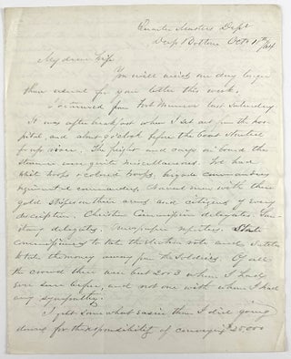 Item #13316 [Autograph Letter Signed, from a Union Quartermaster to His Wife, Describing...