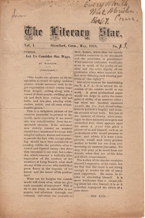 Item #13372 The Literary Star. Vol. I, No. 3. Amateur Periodicals, Connecticut