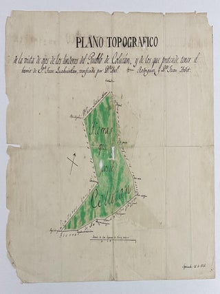 Item #1360 Plano Topografico de la Vista de los Linderos del Pueblo de Colucán... [manuscript...