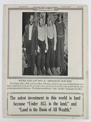 Item #2635 Illustrated Current News. Mother Finds Lost Boys as "Ambassadors from Mars." Two...