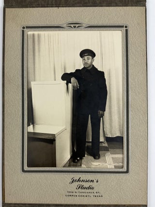 Item #3846 [World War II-Era Navy Portrait of a Young Black Sailor from Corpus Christi]....