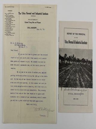 Item #3901 Report of the Principal of the Utica Normal & Industrial Institute Utica, Mississippi...