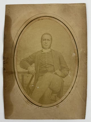 Item #4292 [Albumen Photograph Portrait of a Dignified African-American Man by Emily Webb, a...