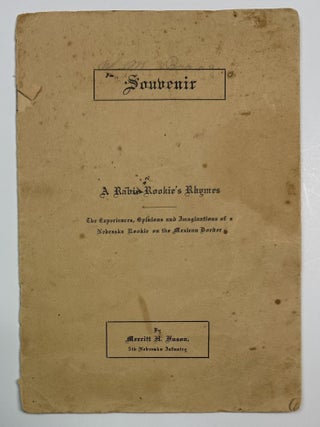 Item #4822 Souvenir. A Rabid Rookie's Rhymes. The Experiences, Opinions and Imaginations of a...