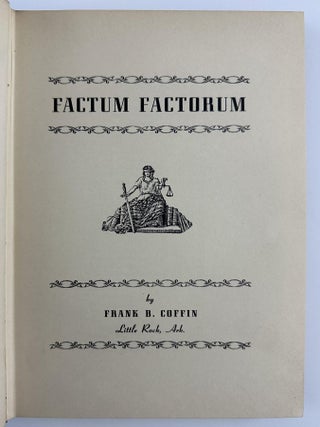 Item #5058 Factum Factorum. African Americana, Frank B. Coffin