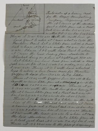 Item #5060 Field Notes of a Survey Made for the Brazos Manufacturing Company... [manuscript...