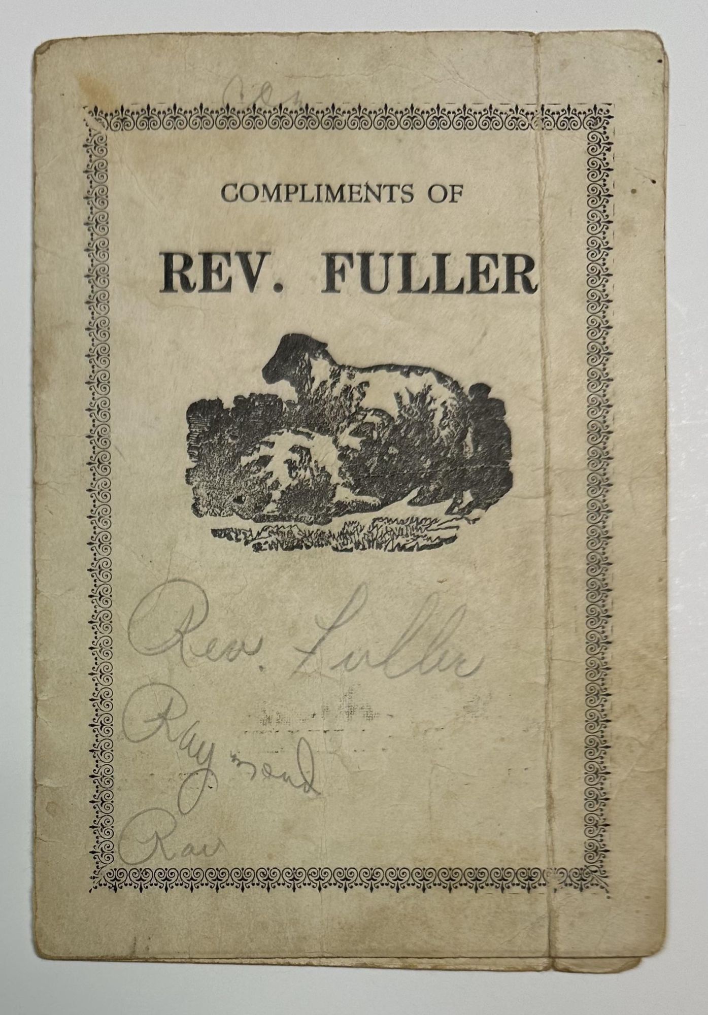 Rev Title Compliments of Rev. Fuller...Known Throughout the World as the Elephant ...