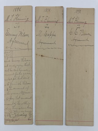 Item #5371 [Three Manuscript Sharecropping Agreements Between South Carolina Cotton Farmer M.T....