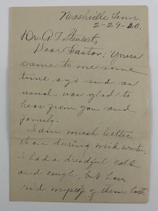 Item #5516 [Autograph Letter, Signed, from Georgia Blakemore Williams, a Pioneering...