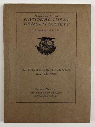 Item #5526 Supreme Lodge National Ideal Benefit Society Incorporated. Minutes of the Following...