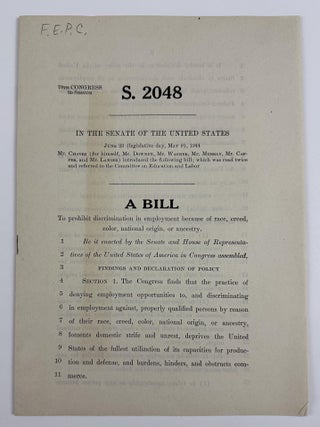 Item #5698 S. 2048. In the Senate of the United States... A Bill to Prohibit Discrimination in...