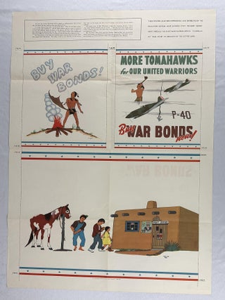Item #5992 [Propaganda Poster Encouraging Native American Support for the War Effort Through the...